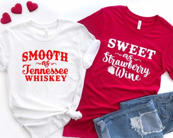 Sweet As Strawberry Wine Shirt, Couples Matching Tee