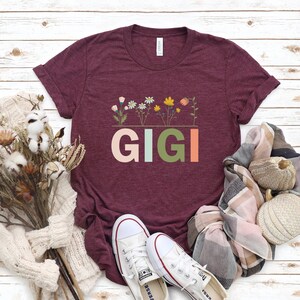 Floral Gigi Shirt, Mothers Day Gift, Gift For Gigi, Cute Gigi Shirt, Grandma Gift Tee, Grandma T-Shirt, Cool Nana Shirt, Gigi Reveal Gift