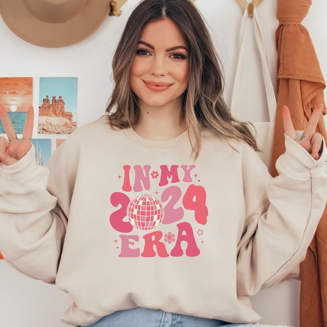 In My 2024 Era Sweatshirt, New Years Sweatshirt 2024, Mirror Disco Ball