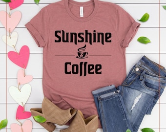 Sunshine and Coffee T-Shirt: Soft Cotton Summer Tee