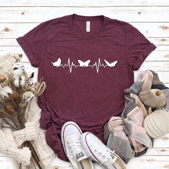 Monarch Butterfly Shirt - Monarch Butterflies Heartbeat Tee Monarch Butterfly Shirt - Monarch Butterflies Heartbeat Tee
