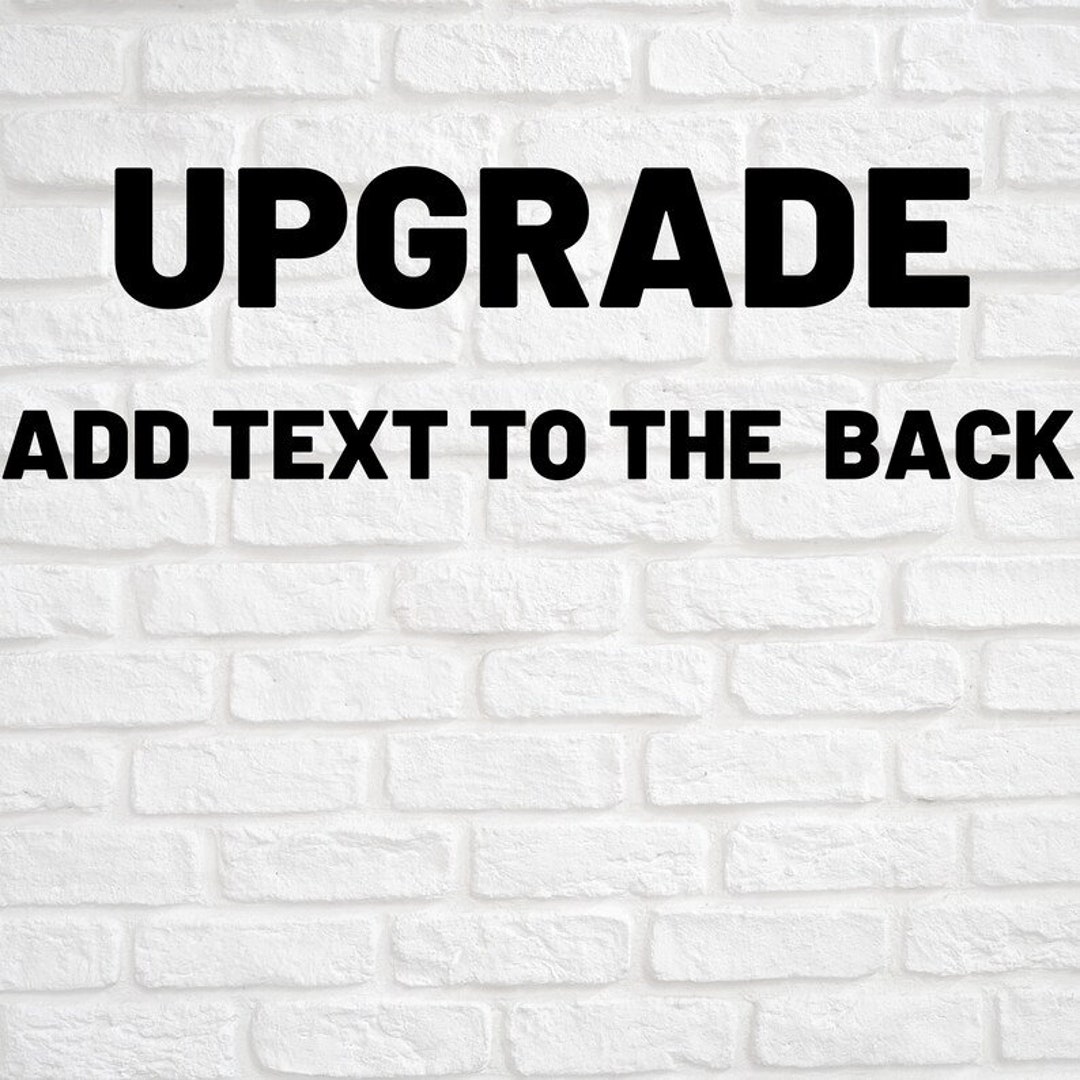 Upgrade Shirt, Backside Printing, Replacement T-shirt - Etsy
