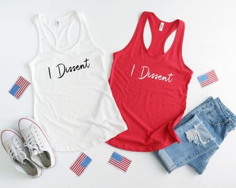 I Dissent RBG Women's Tank Top: Rights Shirt