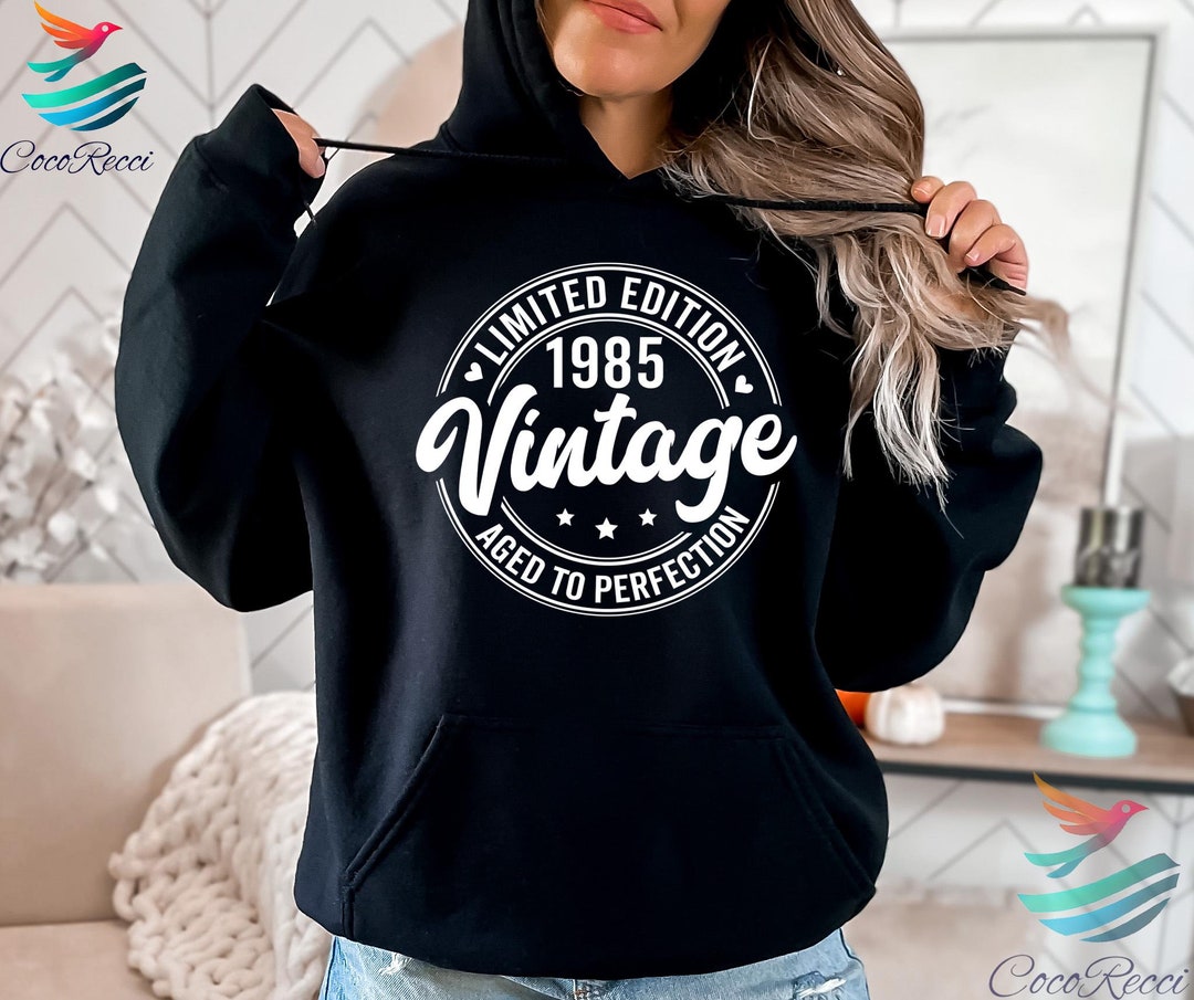 Sweat à Capuche "40 Ans Anniversaire Octobre 1985" - Cadeau Vintage Pour Naissance 1985 - Homme Femme