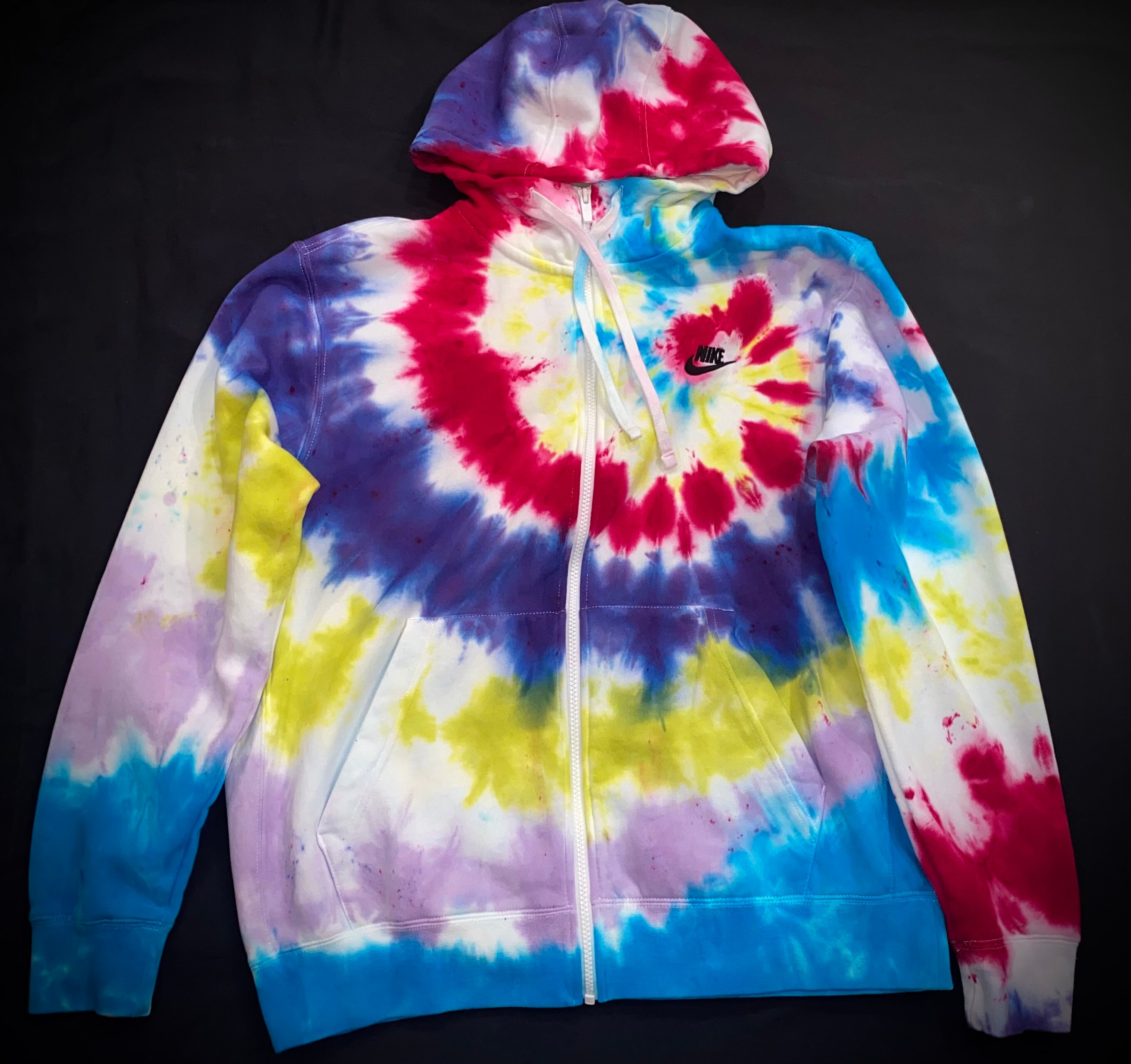 tie dye nike hoodie pink