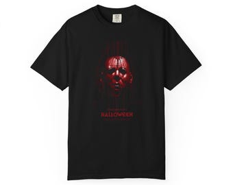 Camiseta unisex con máscara de Michael Myers para Halloween / Camiseta de película de terror