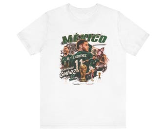 Camiseta de fútbol de Santiago Giménez de México / Collage de jugador de fútbol
