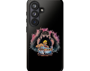 Funda para teléfono con ilustración retro de He-Man / Funda resistente de Masters of the Universe para modelos compatibles con iPhone, Samsung y Google.