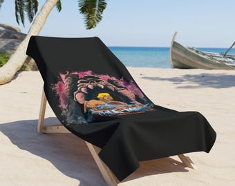 Toalla de playa con ilustración retro de He-Man / Amos del Universo