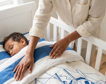 Kids Bedding Organic Cotton Biplane Baby Crib Duvet Cover: Eco-Friendly