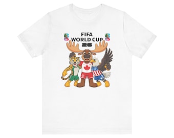 Camiseta de las mascotas de la Copa Mundial de la FIFA / Camiseta de fútbol de Canadá con alce, águila y guepardo