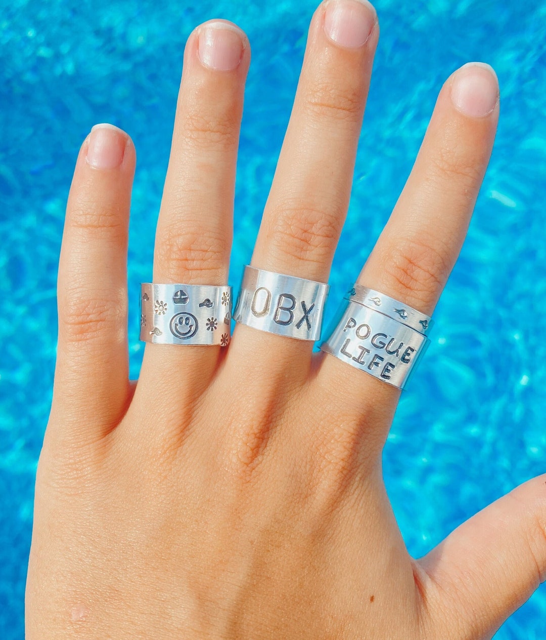 Outer Banks Stamped Ring Etsy