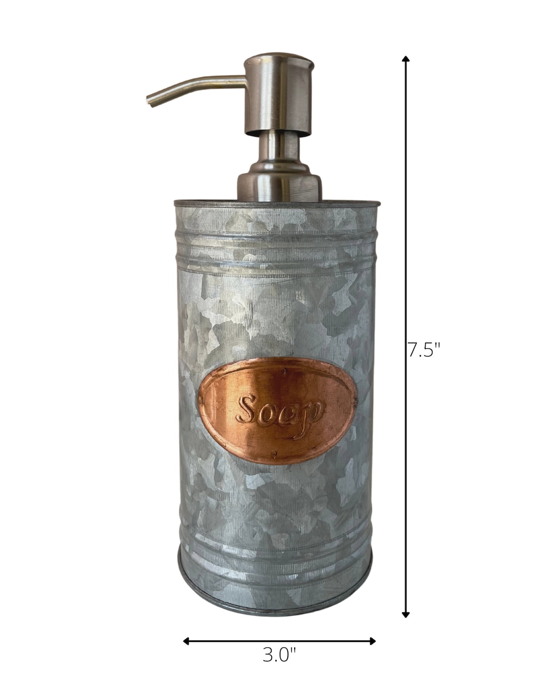 Galvanized Soap Dispenser & Toothbrush Holder set of 2 Etsy