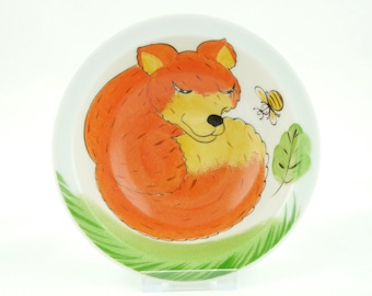 Cereal bowl Fox, granola bowl Fox, porcelain, tableware for kids, cute present for birthday, christmas, Easter gift