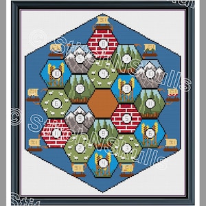 Kreuzstich Catan Brettspiel NUR MUSTER