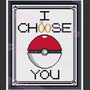 I Choose You Pokeball PATTERN ONLY