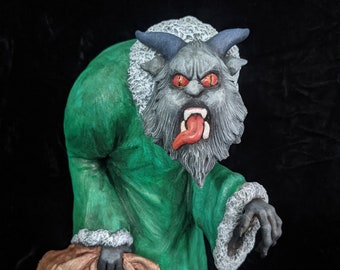 Krampus- Polymer Clay Sculpture, Holiday Decoration, Handmade Gift, Art Figure, Yuletide Devil, Gruss Vom Krampus, Christmas St Nicholas