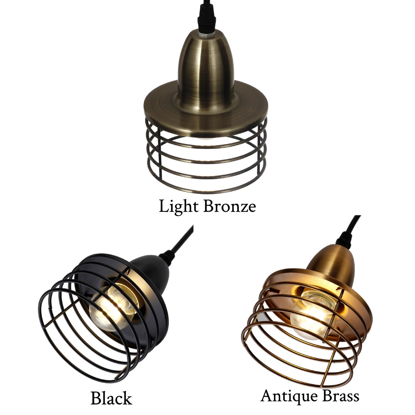 Retro Pendant Lights Kitchen Island Hanging Lamp Metal Etsy