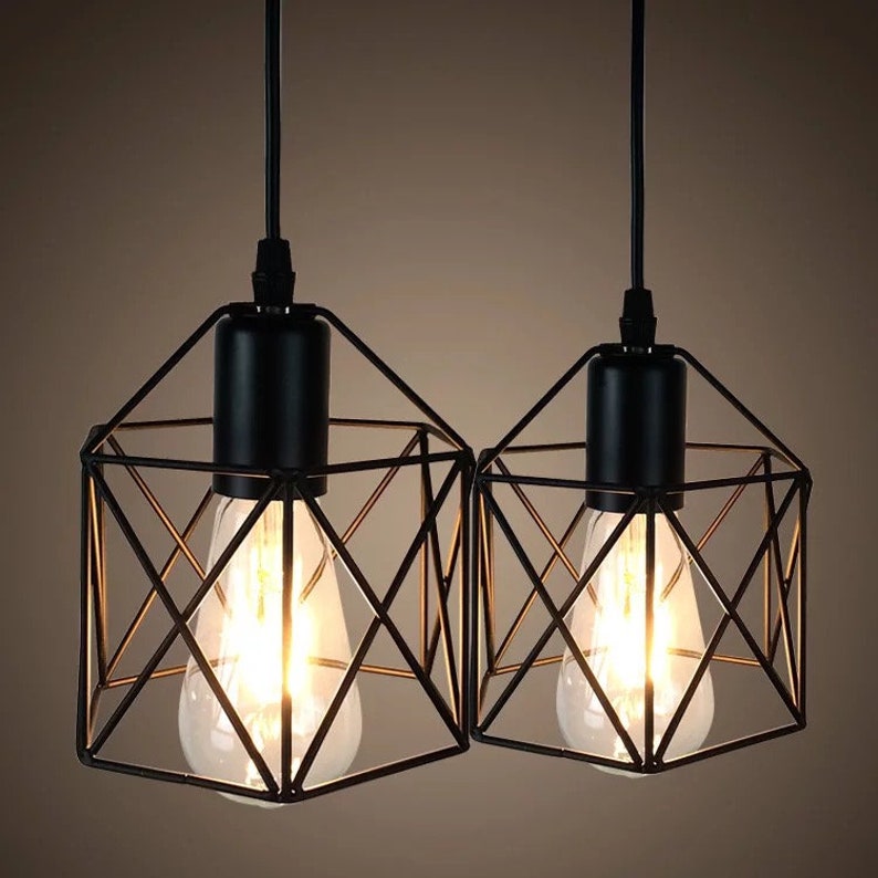 Kitchen Island Retro Pendant Lights Rustic Industrial Lamp Etsy