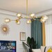 Glass Ball Modern Chandelier - Sputnik Pendant Ceiling Lights - LED Lighting Fixtures - Bedroom Hanging Lamp -  Lustre Metal Indoor Decor 