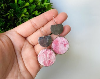 081 | Handmade polymer clay earrings -  pink earrings