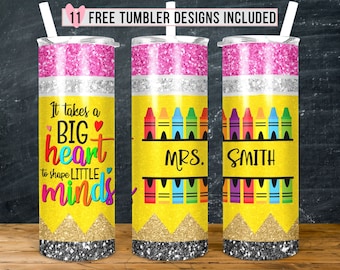 Personalized Teacher tumbler// graffiti teacher tumbler// Teacher tumbler Gift// Custom name tumbler// Messy bun teacher Gift// custom Mug