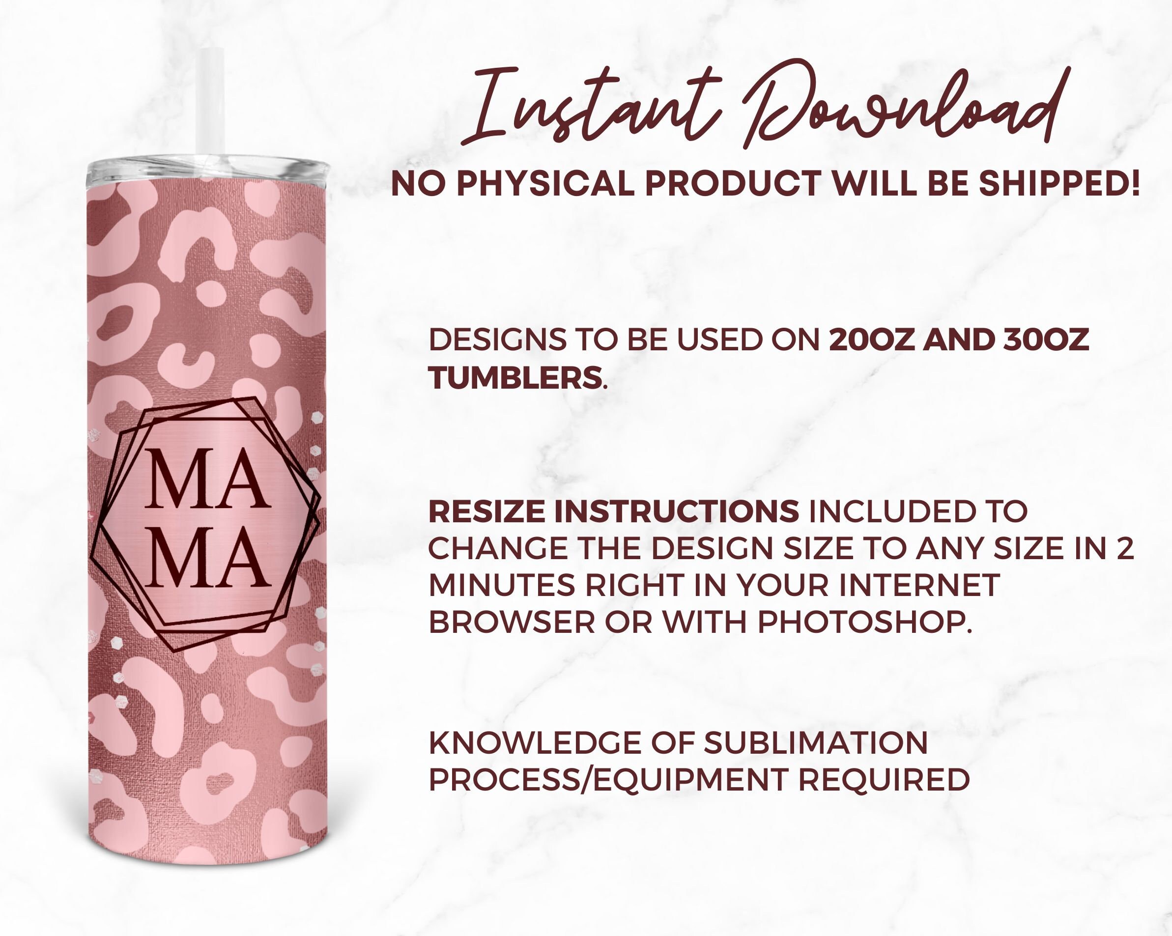 Leopard Mama 20 Oz Skinny Tumbler, Pink Glitter Tumbler PNG, Mom ...