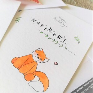 Carte d'anniversaire personnalisée - design doudou personnalisé pour enfant
