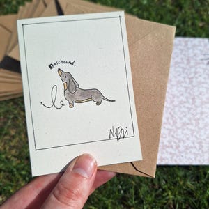 Dachshund dog breed design | mini greeting card