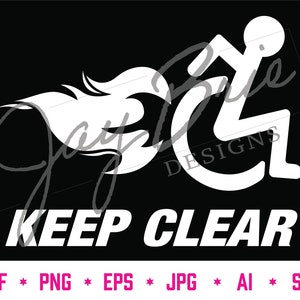 Racing Wheelchair Disability Sticker for vehicles - pdf, png, eps, jpg, ai, svg - cricut, silhouette, sizzix, sticker file