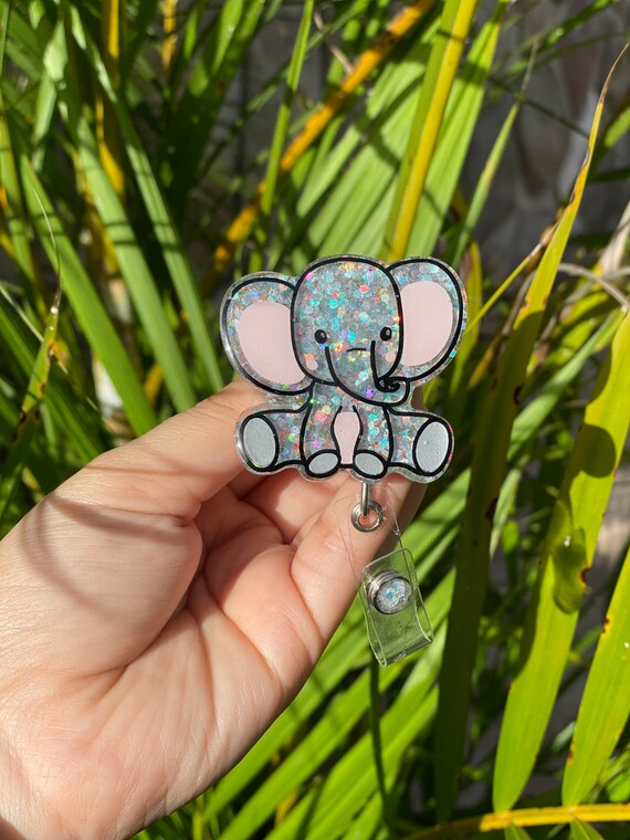 Buy Baby Elephant Badge Reel Elephant Badge Reel Baby Elephant