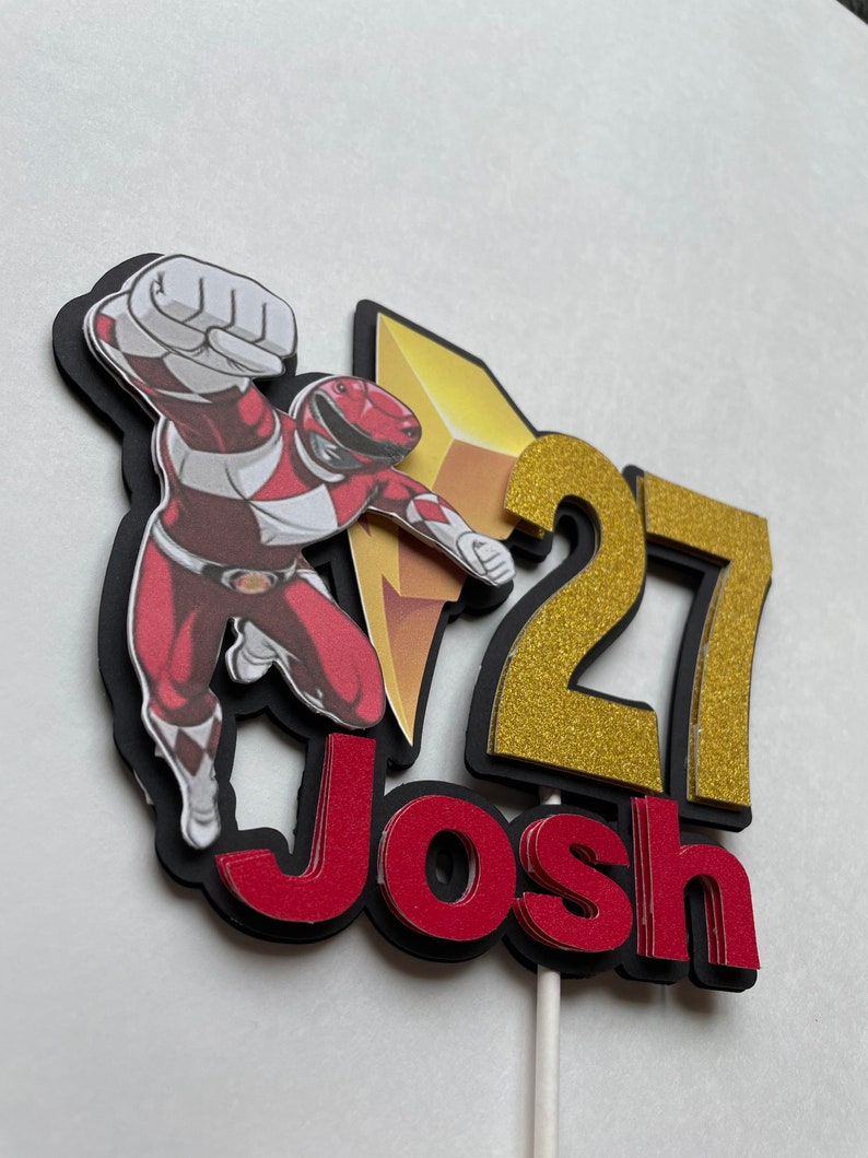 Power Rangers 3D Cake Topper Power Ranger Cake Topper Power Range Party
