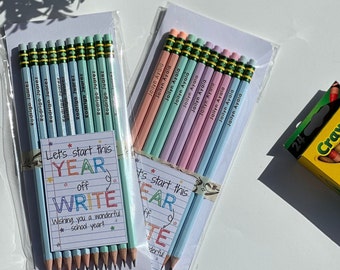 Personalized Pencils | Affirmation Pencils | Ticonderoga Engraved Pencils | Pastel Pencil