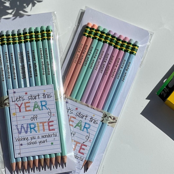 Personalized Pencils | Affirmation Pencils | Ticonderoga Engraved Pencils | Pastel Pencil