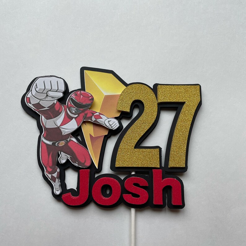 Power Rangers 3D Cake Topper Power Ranger Cake Topper Power Range Party