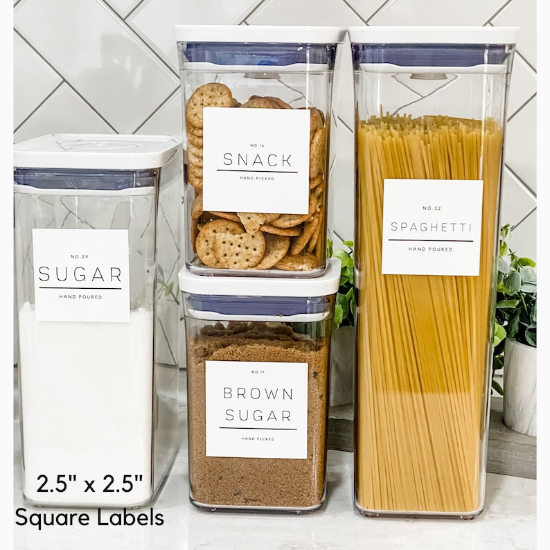 Printable Modern Pantry Labels Minimalist Pantry Labels Etsy