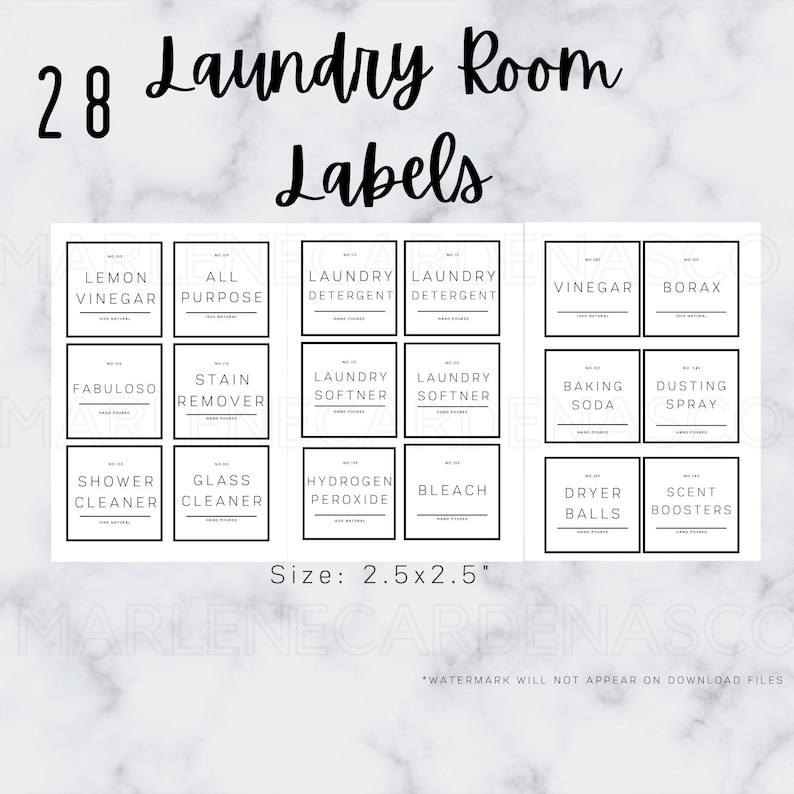 Printable Modern Laundry Room Labels Minimalist Laundry Room Labels Contemporary Laundry Room Labels Instant Download PNG PDF image 1