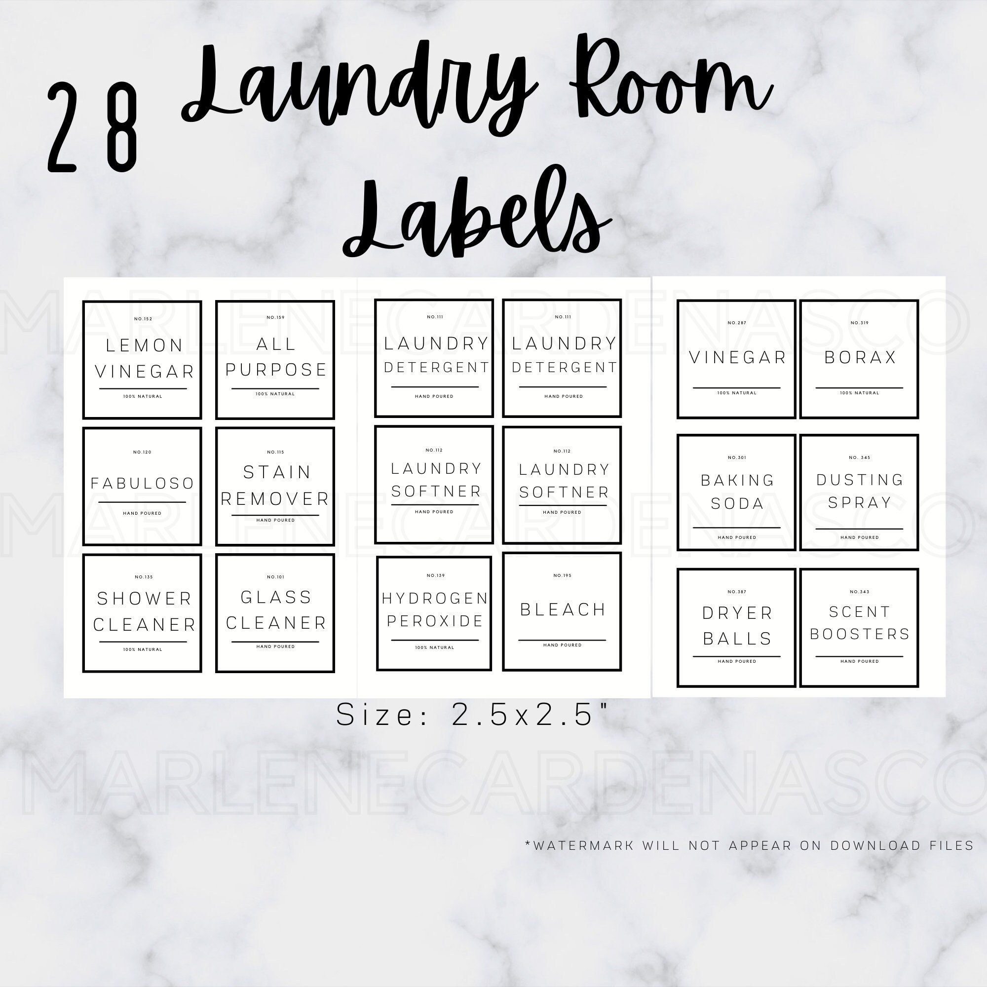 Minimalist Home Laundry Labels for Organizing - 136 Laundry Room Labels &  Home Kitchen Labels for Storage Bins - Cleaning Labels for Jars Spray