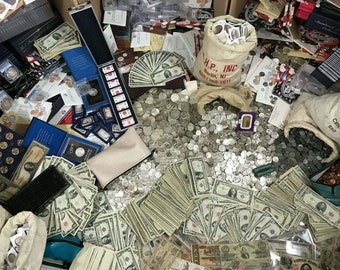 Money Vintage Hoard ~ Gold 90% Silver Bullion ~ Estate Lot Old US Coins ~ 20+ Coins ~ Silver ~ Indian Head~ MUCH MORE!