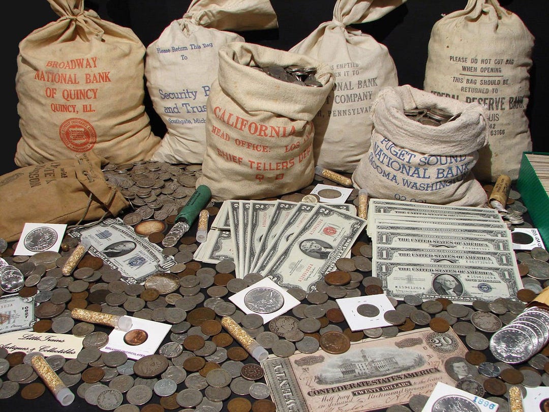 Estate Sale Coins ~ Auction Lot Silver Bullion ~ Currency Collection ...