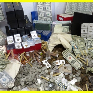 Silver Bar, Gold, 90% Old Silver Coins, Bullion ~ Estate Lot Old US Coins ~ Money Currency Hoard PCGS ~ Collectors Lot
