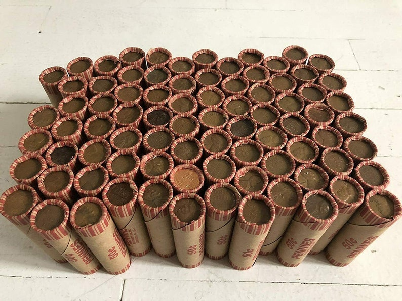ESTATE Sale Rolls of Unsearched Wheat Pennies Circulated AG-AU Nice Rolls image 1