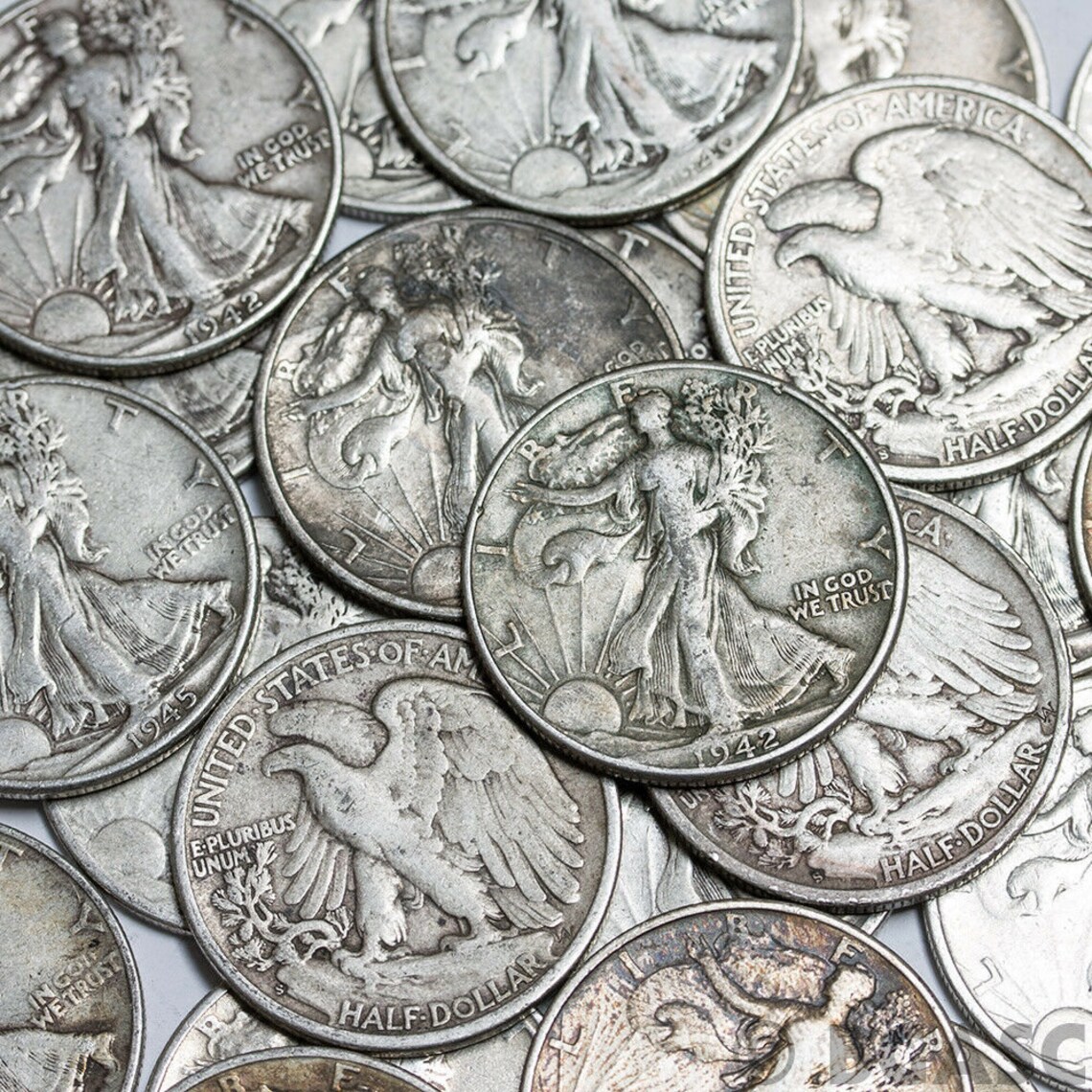 Walking Liberty Half Dollars Halves Junk 90% Silver Coins - Etsy