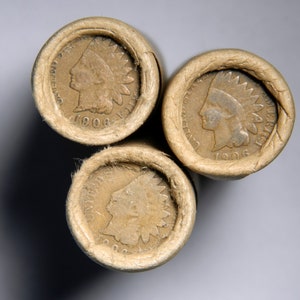 1906 Indian End / BU Wheat End ~ Estate Sale ~ Wheat Rolls Unsearched Cents US Coin Pennies