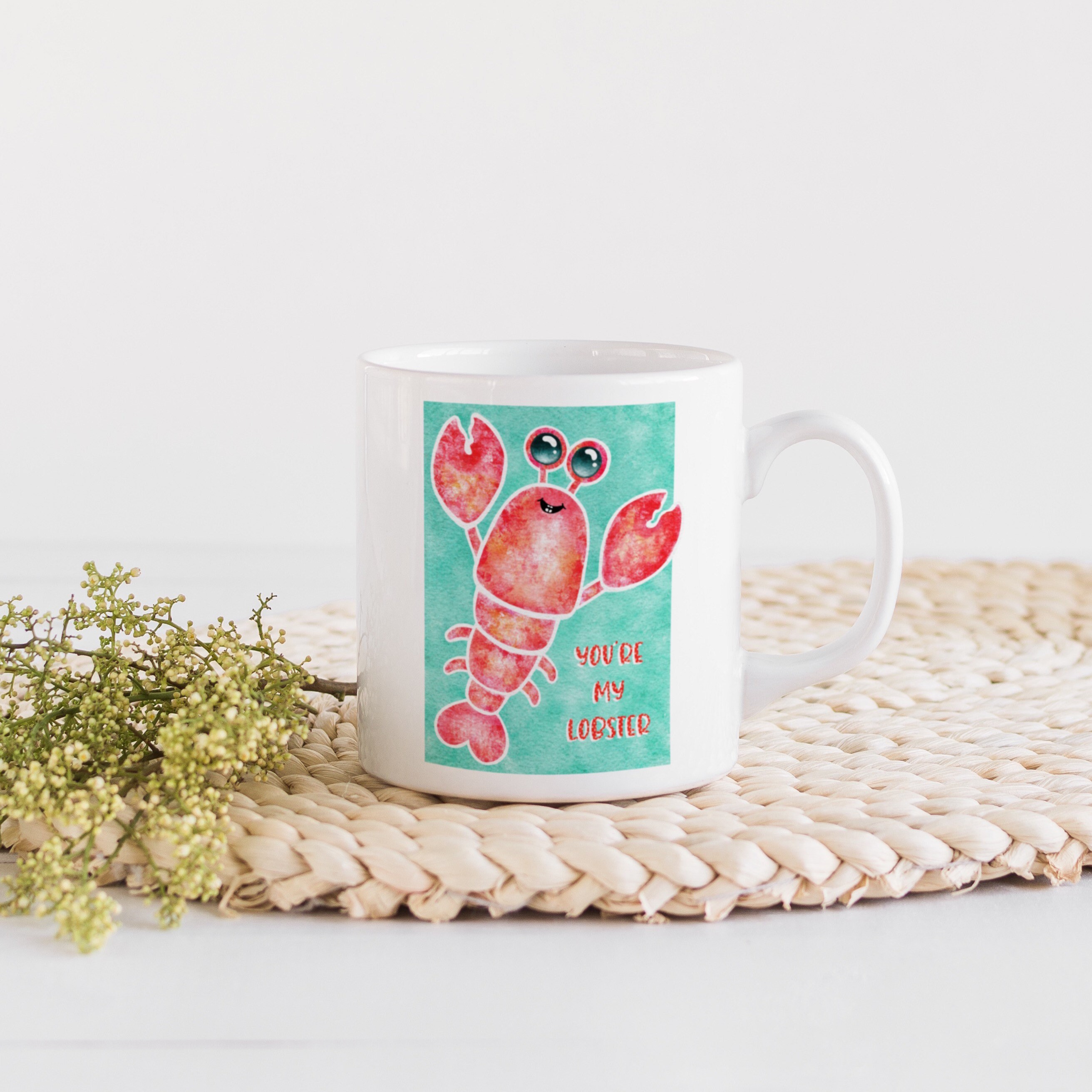 You're My Lobster Mug, Cadeau de La Saint-Valentin Pour Lui, d'anniversaire Mignon Mari, Télévision 