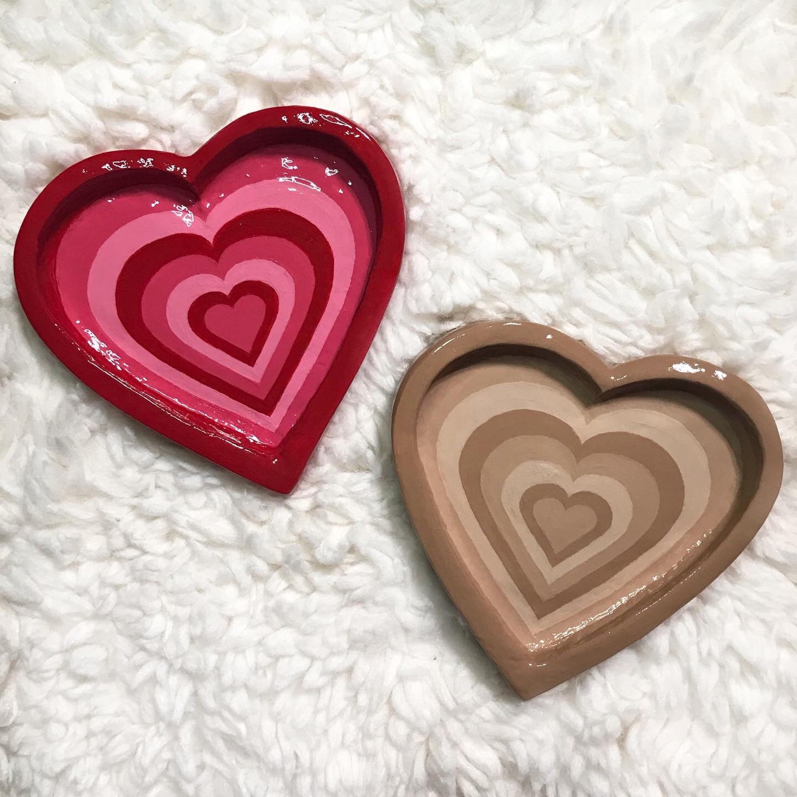 Handmade Custom Layered Heart Clay Jewelry Tray/ Ring Dish/ Etsy