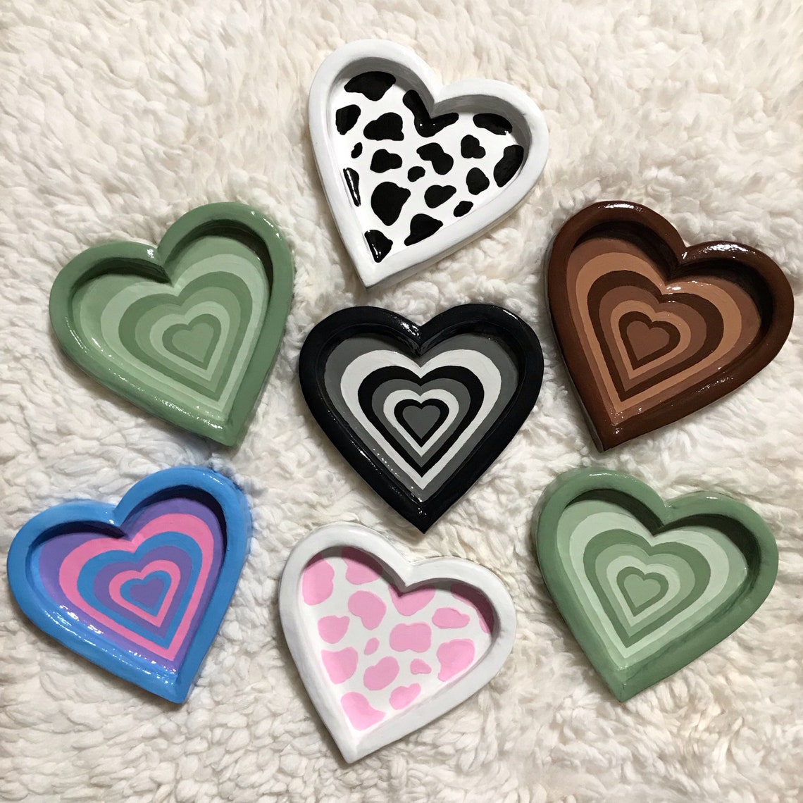 Handmade Custom Layered Heart Clay Jewelry Tray/ Ring Dish/ Etsy