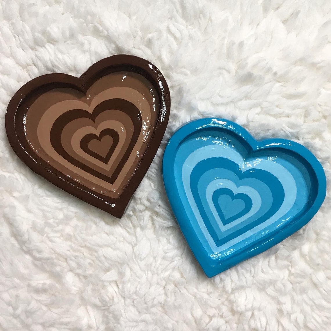 Handmade Custom Layered Heart Clay Jewelry Tray/ Ring Dish/ Etsy