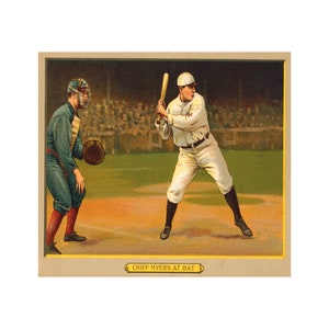 Póster decorativo. Jefe Myers al bate. Jugador de béisbol. Diseño de pared interior de habitación. Impresión de arte decorativo de reproducción de calidad