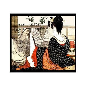 Decoration Poster.Japanese couple making love.Room home interior wall design.Quality reproduction decor print